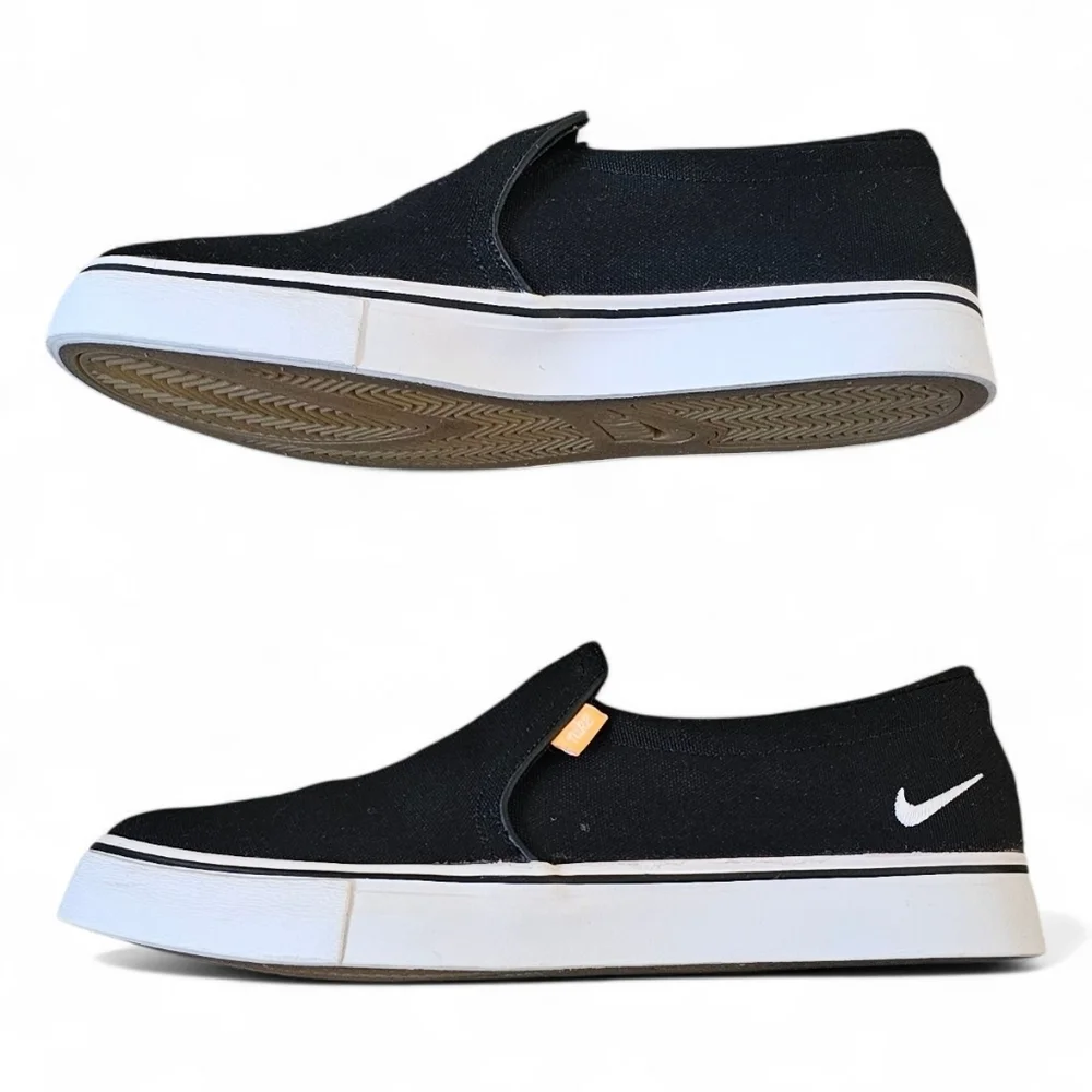 Nike Check Solarsoft Slip-On Sneakers – Black Canvas – Women's Size 8.5